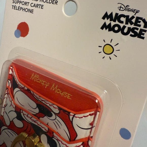 Disney Mickey Mouse Red and Gold Phone Card Holder - Picture 7 of 7
